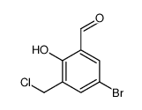 5-bromo-3-(chloromethyl)-2-hydroxybenzaldehyde结构式