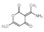 (3E)-3-(1-aminoethylidene)-6-methyl-pyran-2,4-dione structure