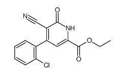 ethyl 4-(2-chlorophenyl)-5-cyano-6-oxo-1,6-dihydropyridine-2-carboxylate Structure