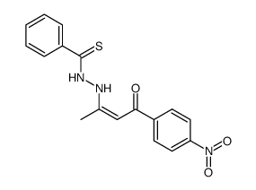 Thiobenzoic acid N'-[(Z)-1-methyl-3-(4-nitro-phenyl)-3-oxo-propenyl]-hydrazide Structure