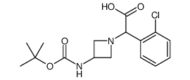 (3-TERT-BUTOXYCARBONYLAMINO-AZETIDIN-1-YL)-(2-CHLORO-PHENYL)-ACETIC ACID结构式