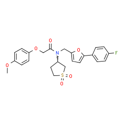 N-(1,1-dioxidotetrahydro-3-thienyl)-N-{[5-(4-fluorophenyl)-2-furyl]methyl}-2-(4-methoxyphenoxy)acetamide Structure