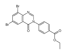 ethyl 4-(6,8-dibromo-4-oxoquinazolin-3(4H)-yl)benzoate Structure