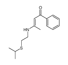 1-phenyl-3-(2-propan-2-ylsulfanylethylamino)but-2-en-1-one Structure