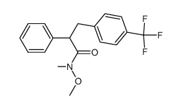 N-methoxy-N-methyl-2-phenyl-3-(4-(trifluoromethyl)phenyl)propanamide结构式