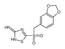 5-(1,3-benzodioxol-5-ylmethylsulfonyl)-1,2,4-thiadiazol-3-amine Structure