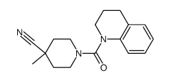 1-(3,4-Dihydro-2H-quinoline-1-carbonyl)-4-methylpiperidine-4-carbonitrile结构式