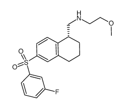 [(R)-6-(3-fluoro-benzenesulfonyl)-1,2,3,4-tetrahydro-naphthalen-1-ylmethyl]-(2-methoxy-ethyl)-amine结构式