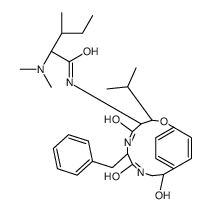 2-(Dimethylamino)-N-[11-hydroxy-3-isopropyl-5,8-dioxo-7-benzyl-2-oxa-6,9-diazabicyclo[10.2.2]hexadeca-12,14(1),15-trien-4-yl]-3-methylpentanamide结构式