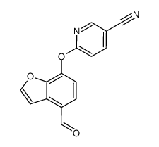 6-(4-formylbenzofuran-7-yloxy)nicotinonitrile Structure