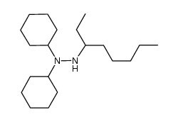 N,N-dicyclohexyl-N'-(1-ethylhexyl)hydrazine Structure