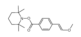 4-((E)-2-methoxy-vinyl)-benzoic acid 2,2,6,6-tetramethyl-piperidin-1-yl ester Structure