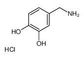 1,2-Benzenediol, 4-(aminomethyl)-, hydrochloride结构式