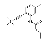 ethyl 5-methyl-2-(trimethylsilylethynyl)carbanylate Structure
