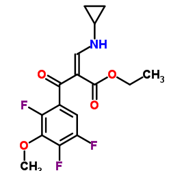 (Z)-3-(环丙基氨基)-2-(2,4,5-三氟-3-甲氧基苯甲酰基)丙烯酸乙酯结构式