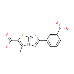 3-Methyl-6-(3-nitrophenyl)imidazo[2,1-b][1,3]thiazole-2-carboxylic acid Structure