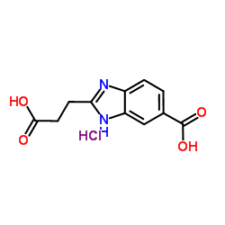 2-(2-CARBOXY-ETHYL)-1 H-BENZOIMIDAZOLE-5-CARBOXYLIC ACID HYDROCHLORIDE structure