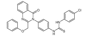 1-(4-chlorophenyl)-3-[4-[4-oxo-2-(phenoxymethyl)quinazolin-3-yl]phenyl]thiourea Structure