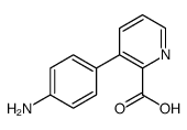 3-(4-aminophenyl)pyridine-2-carboxylic acid structure