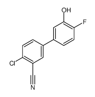 2-chloro-5-(4-fluoro-3-hydroxyphenyl)benzonitrile结构式