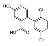 5-(2-chloro-5-hydroxyphenyl)-2-oxo-1H-pyridine-4-carboxylic acid Structure