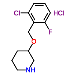 3-[(2-Chloro-6-fluorobenzyl)oxy]piperidine hydrochloride (1:1) structure