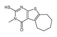 3-methyl-2-sulfanylidene-1,5,6,7,8,9-hexahydrocyclohepta[2,3]thieno[2,4-b]pyrimidin-4-one Structure