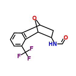 1,4-epoxy-2-formamido-1,2,3,4-tetrahydro-8-trifluoromethylnaphthalene Structure