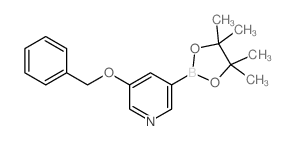 3-(苄氧基)-5-(4,4,5,5-四甲基-1,3,2-二氧硼戊烷-2-基)吡啶结构式