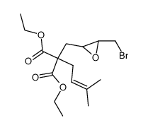 ethyl 6-bromo-4,5-epoxy-2-ethoxycarbonyl-2-(3'-methyl-2'-butenyl)hexanoate结构式