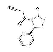 (R)-3-oxo-3-(2-oxo-4-phenyloxazolidin-3-yl)propanenitrile结构式