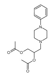 (R,S)-3-(4-phenyl-1-piperazinyl)-1,2-propanediol diacetate结构式