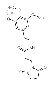 1-Pyrrolidinepropanamide,2,5-dioxo-N-[2-(3,4,5-trimethoxyphenyl)ethyl]-结构式