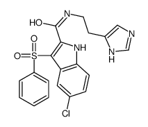 3-(benzenesulfonyl)-5-chloro-N-[2-(1H-imidazol-5-yl)ethyl]-1H-indole-2-carboxamide Structure