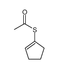 thioacetic acid S-cyclopent-1-enyl ester Structure