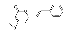 (+-)-4-methoxy-6-trans-styryl-5,6-dihydro-pyran-2-one Structure