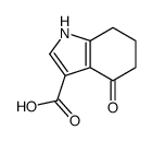 4-氧-4,5,6,7-四氢-1H-吲哚-3-羧酸结构式