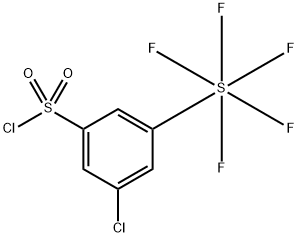 3-Chloro-5-(pentafluorosulfur)benzenesulfonyl chloride结构式