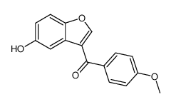 (5-hydroxy-benzofuran-3-yl)-(4-methoxyphenyl)-methanone结构式