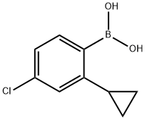 (4-chloro-2-cyclopropylphenyl)boronic acid structure