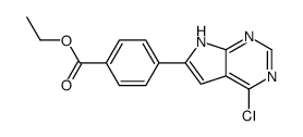 ethyl 4-(4-chloro-7H-pyrrolo[2,3-d]pyrimidin-6-yl)benzoate structure