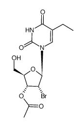 5-ethyl-3'-O-acetyl-2'-bromo-2'-deoxyuridine Structure