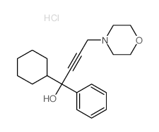 1-cyclohexyl-4-morpholin-4-yl-1-phenyl-but-2-yn-1-ol Structure