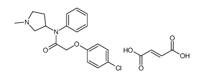 2-(4-chlorophenoxy)-N-(1-methylpyrrolidin-1-ium-3-yl)-N-phenylacetamide,(Z)-4-hydroxy-4-oxobut-2-enoate Structure