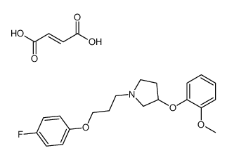 (Z)-but-2-enedioic acid,1-[3-(4-fluorophenoxy)propyl]-3-(2-methoxyphenoxy)pyrrolidine Structure