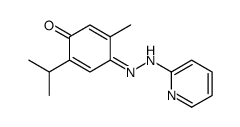 5-methyl-2-propan-2-yl-4-(pyridin-2-ylhydrazinylidene)cyclohexa-2,5-dien-1-one结构式