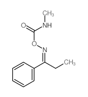 1-Propanone, 1-phenyl-,O-[(methylamino)carbonyl]oxime (9CI) structure