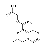 [3-(N-Propyl-N-acetylamino)-2,4,6-triiodophenoxy]acetic acid结构式