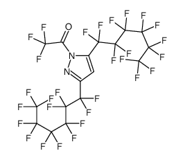 1-[3,5-bis(1,1,2,2,3,3,4,4,5,5,6,6,6-tridecafluorohexyl)pyrazol-1-yl]-2,2,2-trifluoroethanone结构式