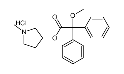 (1-methylpyrrolidin-1-ium-3-yl) 2-methoxy-2,2-diphenylacetate,chloride结构式